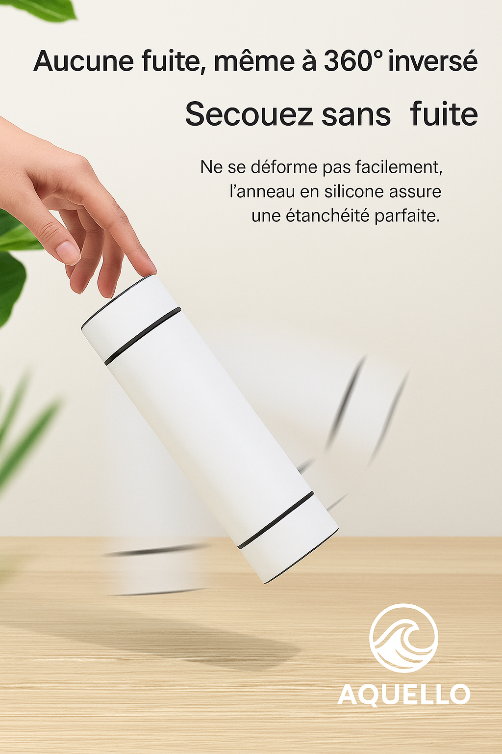 Gourde isotherme intelligente Affichage de température -acier inoxydable - 500 ml - Noire