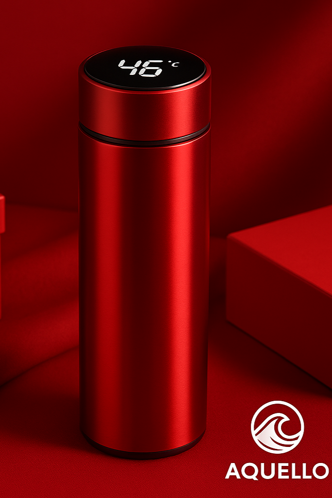 Gourde isotherme intelligente Affichage de température -acier inoxydable - 500 ml - Noire