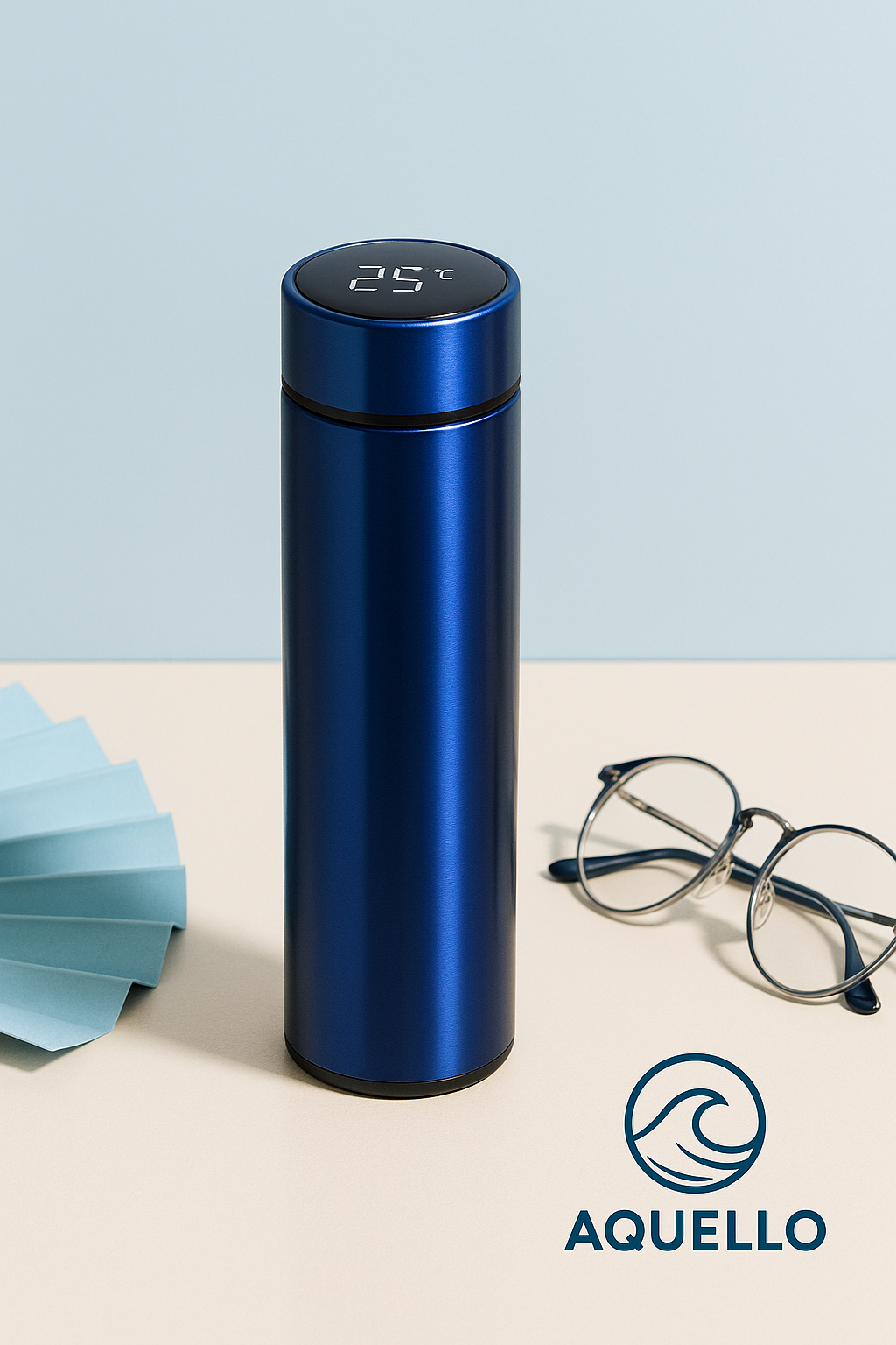 Gourde isotherme intelligente Affichage de température -acier inoxydable - 500 ml - Noire