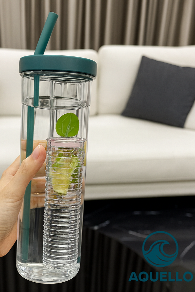 Bouteille avec diffuseur intégré - Gourde avec diffuseur intégré vert- 500 ml