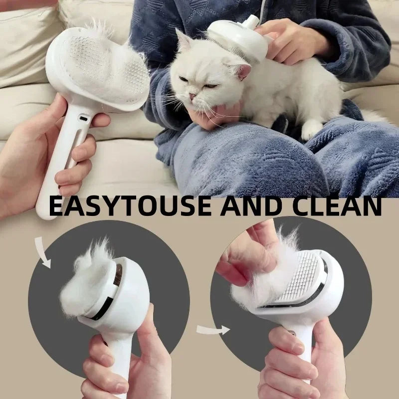 Peigne de toilettage électrique amélioré pour animaux de compagnie, épilation flottante à la vapeur, brosse de nettoyage à vapeur, accessoires de style pour chiens et chats