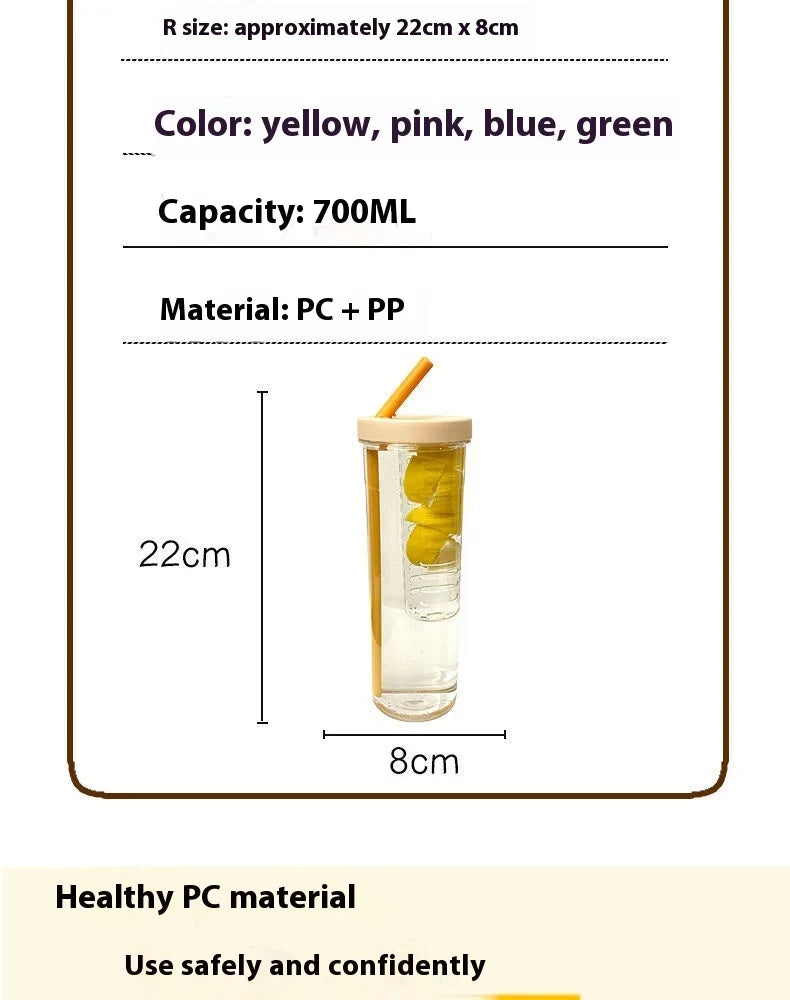 Bouteille avec diffuseur intégré - Gourde avec diffuseur intégré vert- 500 ml
