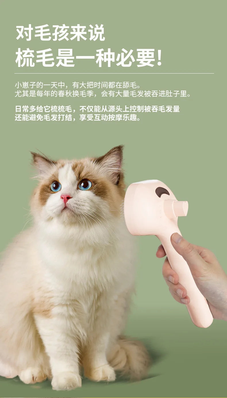 Peigne de toilettage électrique amélioré pour animaux de compagnie, épilation flottante à la vapeur, brosse de nettoyage à vapeur, accessoires de style pour chiens et chats