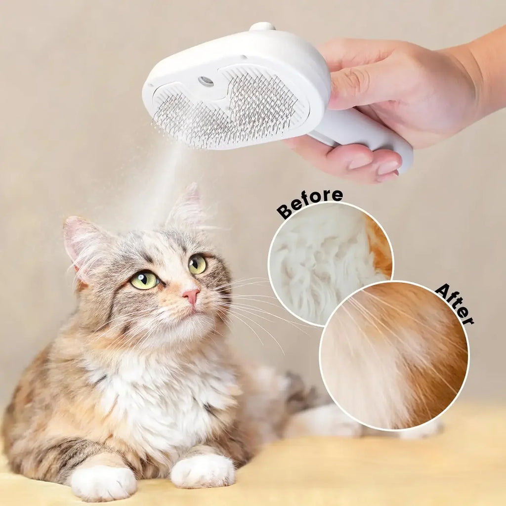Peigne de toilettage électrique amélioré pour animaux de compagnie, épilation flottante à la vapeur, brosse de nettoyage à vapeur, accessoires de style pour chiens et chats