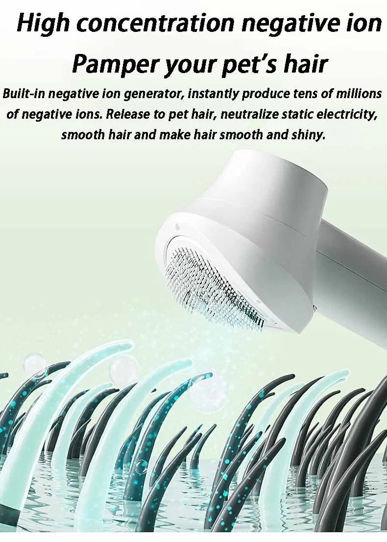 Sèche-cheveux pour animaux de compagnie, sèche-cheveux pour chien et chat, fournitures de soins pour chiots, peigne spécial pour petit chien, machine de séchage portable, accessoire de séchage pour animaux de compagnie